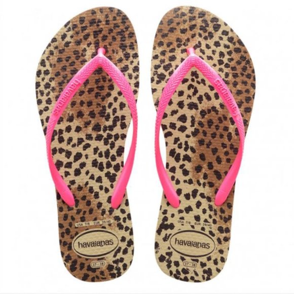 🍂SPECIAL SALES🍂 🌻HAVAIANAS | Slim Animal Print Pink FF - Picture 2 of 6